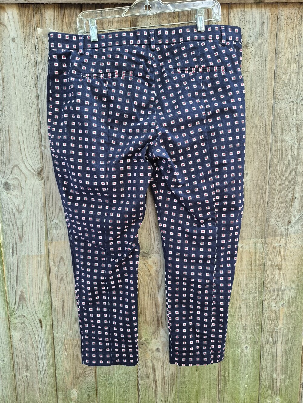 Gap Size 16 Slim Cropped Print Navy  Pants